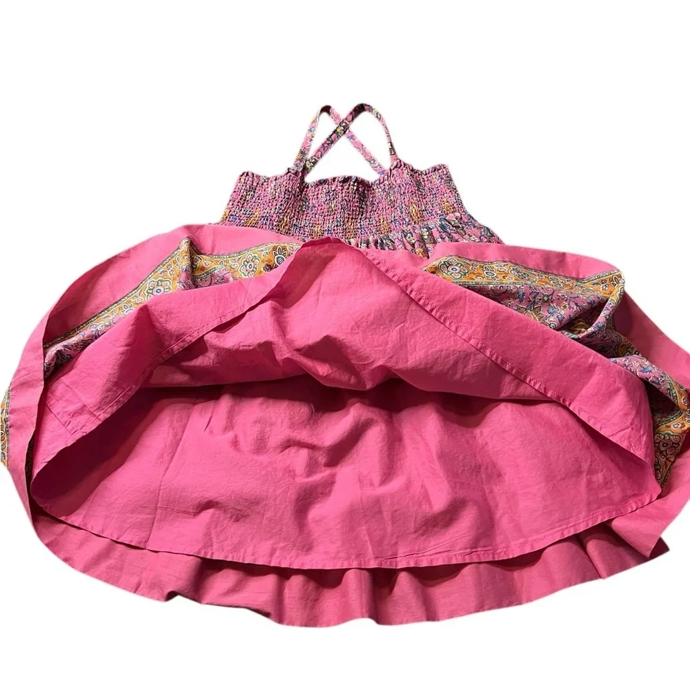 Ralph Lauren Pink and Orange Floral Kids Dress Size 6 NWT
